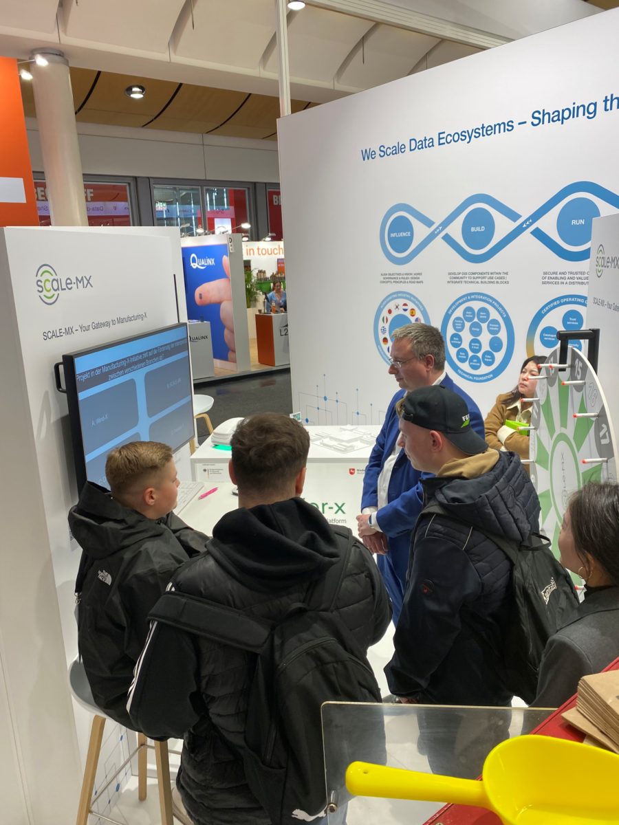 Scale MX - Gruppe vor Präsentation auf Hannover Messe